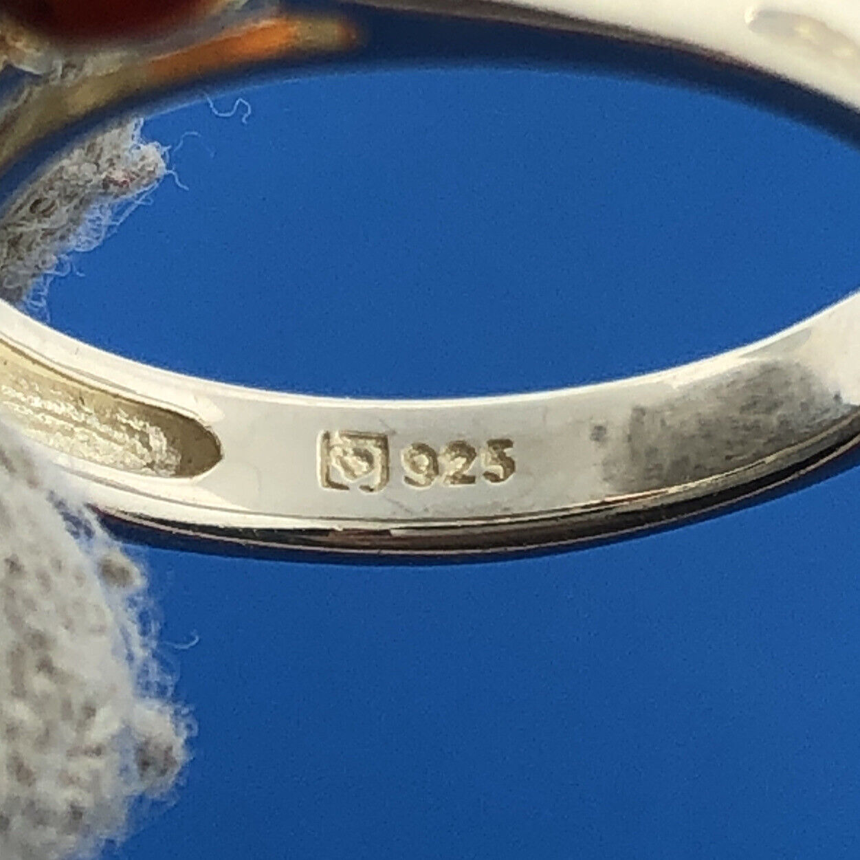 Designer Sterling Silver 925 Orange Citrine Quartz Oval Trio Cocktail Ring