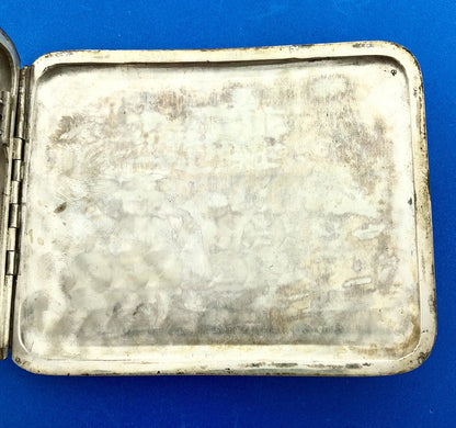 Hill B'ham 925 Sterling Silver Damascene Cigarette Card Money Case Coty Wallet