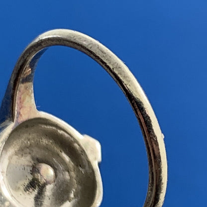 Designer 925 Sterling Silver Green Cubic Zirconia White CZ Halo Cocktail Ring