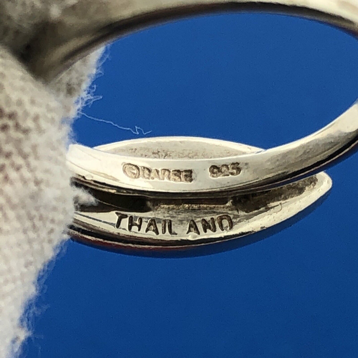 Designer Barse Sterling Silver 925 Cabochon Marquise Turquoise Size 8.75 Ring