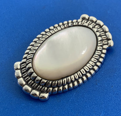 Carolyn Pollack R Moon 925 Sterling Silver Mother Of Pearl Brooch Pendant