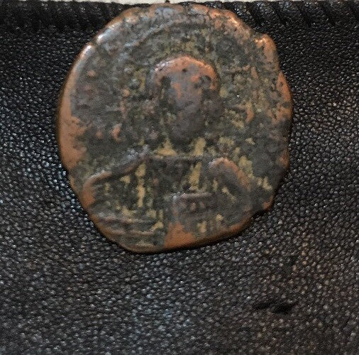 Byzantine A.D. 969-1094 Bronze Anonymous Follis Coin Portrait of Christ John I