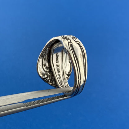 Alvin Chateau Rose 925 Sterling Silver Bypass Expandable Adjustable Spoon Ring