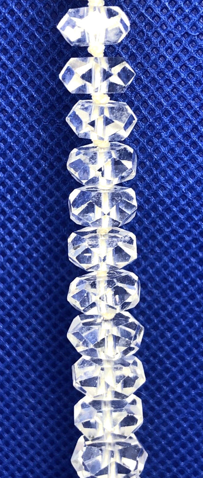 Estate Faceted White Amethyst Graduated Bead Statement Necklace
