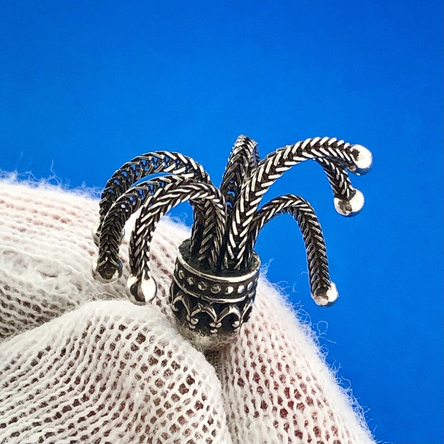 Retro 925 Sterling Silver Balinese Chandelier Drop Dangle Leverback Earrings