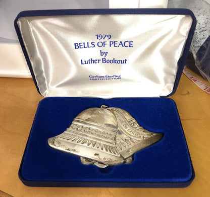 1979 Gorham Luther Bookout 925 Sterling Silver Bells Of Peace Limited Ornament