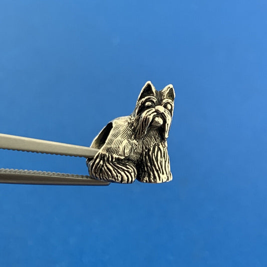 Designer 925 Sterling Silver Scottish Terrier Dog Puppy Slide Bracelet Charm