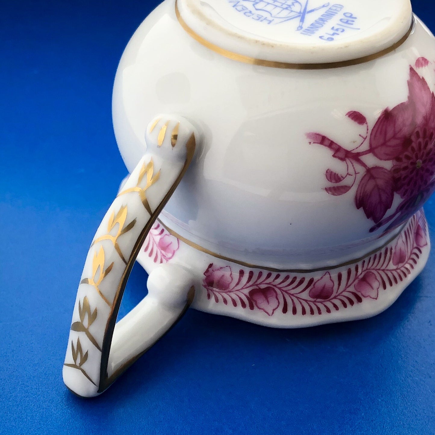 Vintage Herend Hugary Raspberry Chinese Bouquet Apponyi Small Creamer Pitcher