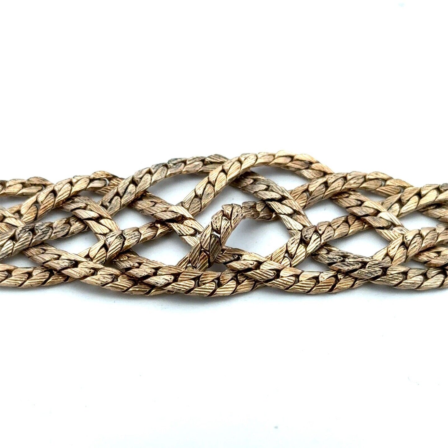 Vintage Krementz Gold Tone 5-Strand Braided Chain Bracelet