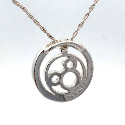 Authentic Disney Parks Silver Tone Cubic Zirconia CZ Mickey Infinity Necklace