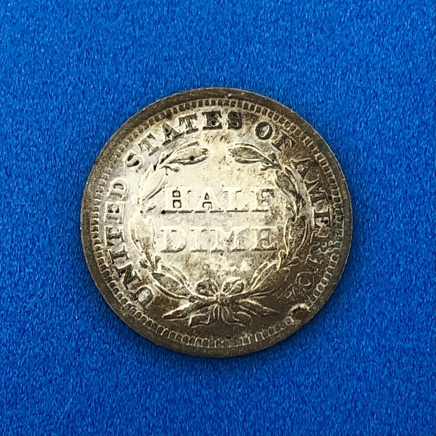 1854 P Silver Seated Half Dime 5c w/Arrows Better Key Nice Toned Type Coin