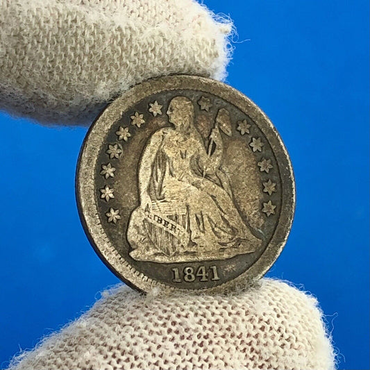 1841 O Seated Liberty Silver Dime No Motto Better Rare New Orleans Mint Coin