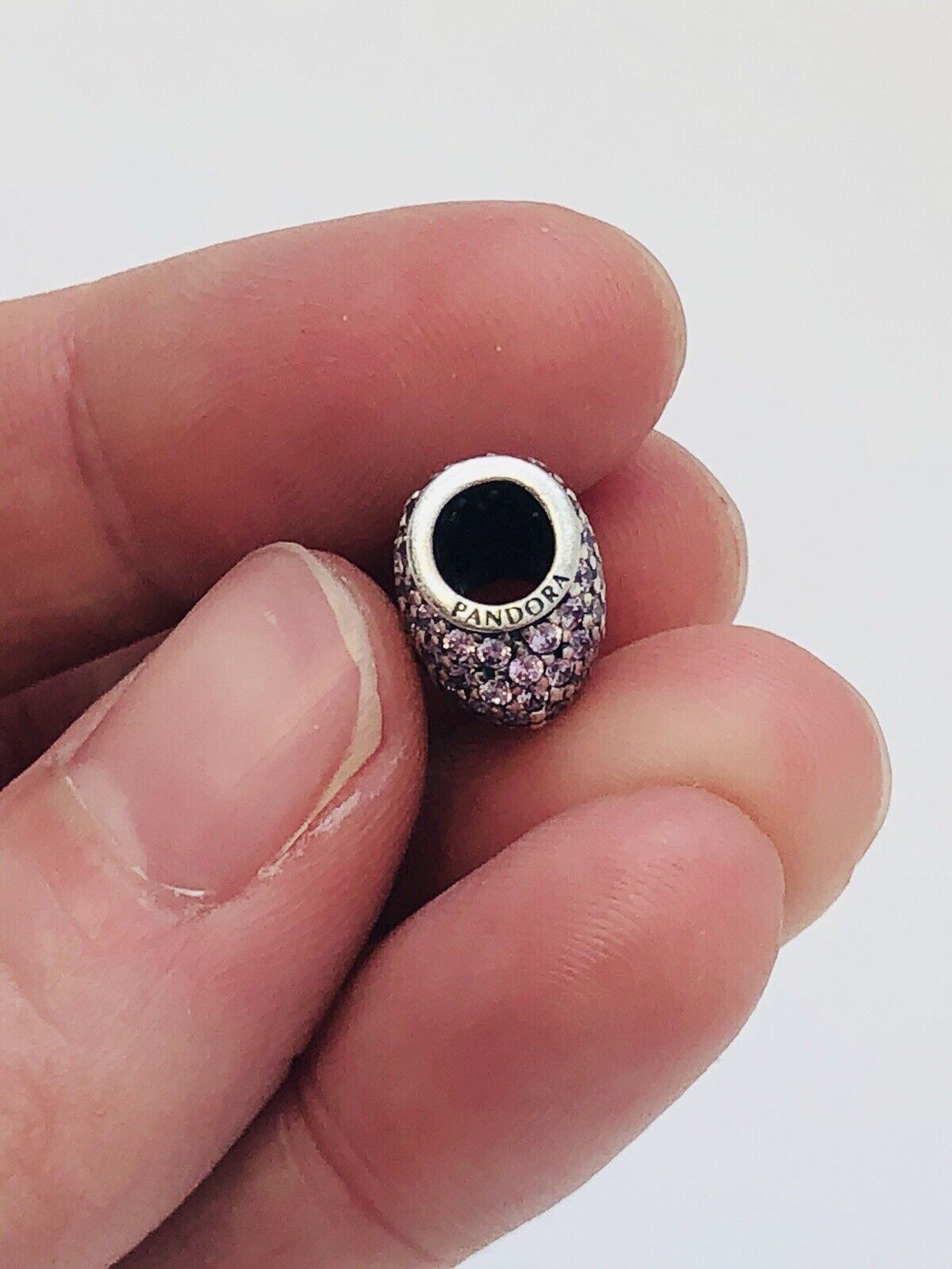 Authentic Pandora Pink Pave Open Your Heart Sterling 925 Charm 791052PCZ Retired