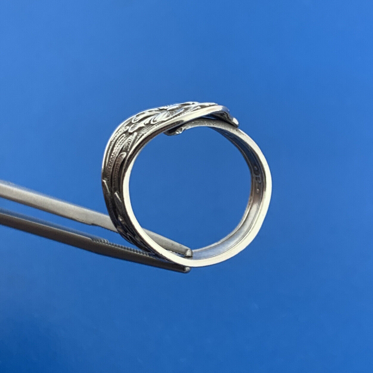 Baker Manchester Daffodil 925 Sterling Silver Bypass Adjustable Spoon Ring