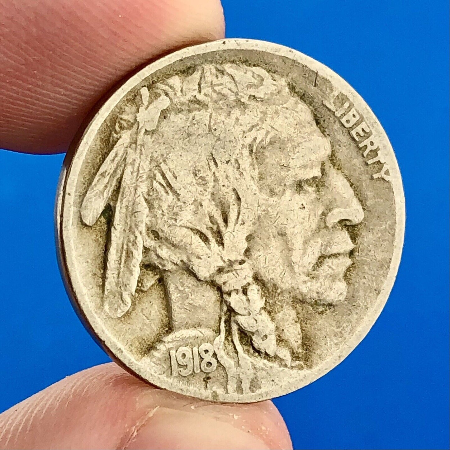 1918 P Indian Head Buffalo Nickel Better Key Scarce Philadelphia Mint Coin