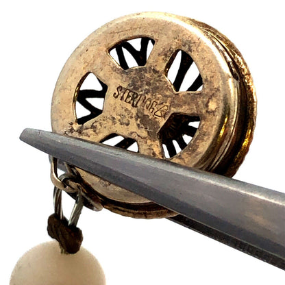 Designer 925 Sterling Silver Vermeil Resin Beaded Necklace