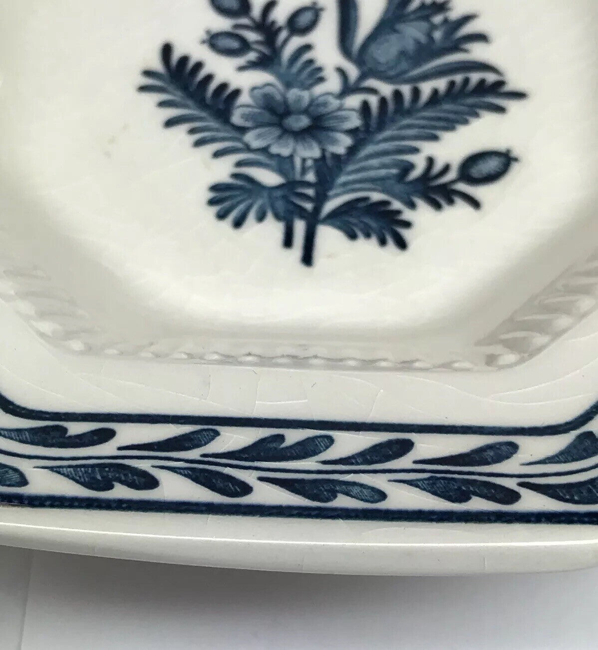 Vintage Interpace Blue Tulip Japan Independence Ironstone Small Fruit Bowl