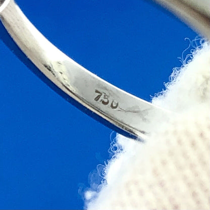 Stunning 18K White Gold Emerald Diamond Triple Halo May Anniversary Ring Size 6