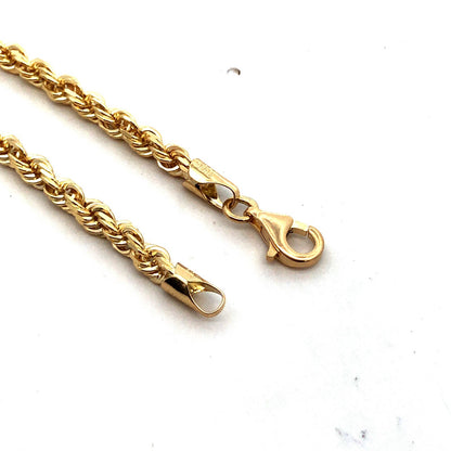 Designer RCI 14K Yellow Gold 20" 3 mm Rope Layering Chain Necklace