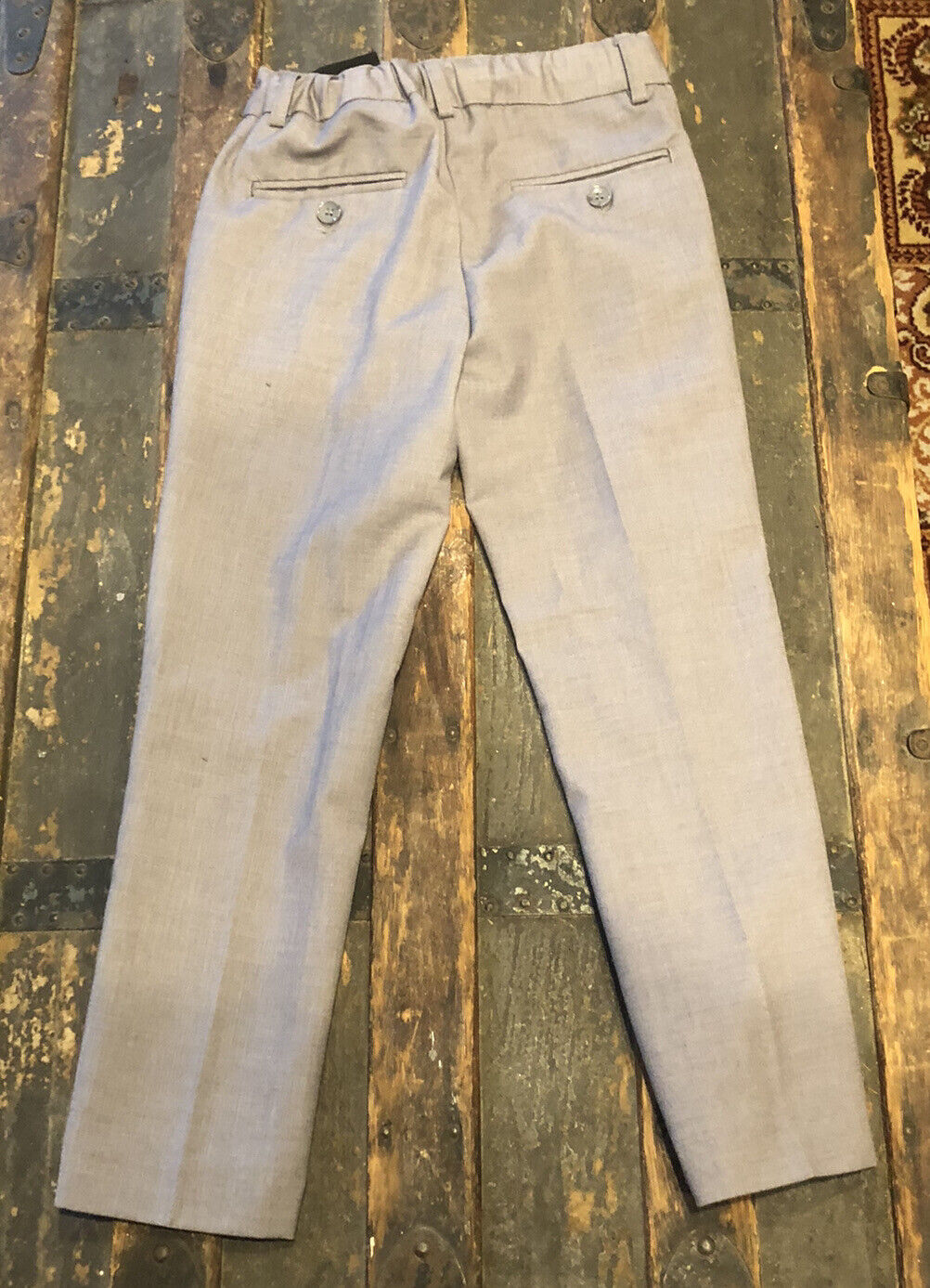Designer Issac Mizrahi Boys Polyester Wool Blend Gray Size 6 2 Piece Suit