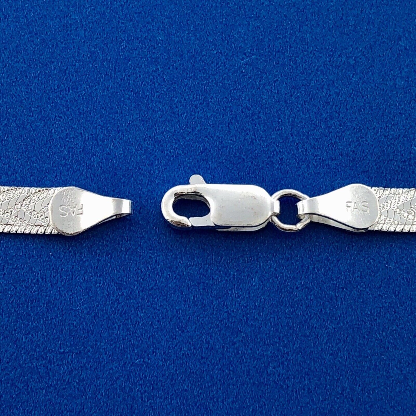 Vintage FAS Italy 925 Sterling Silver Polished Florentine Etched Chain Necklace