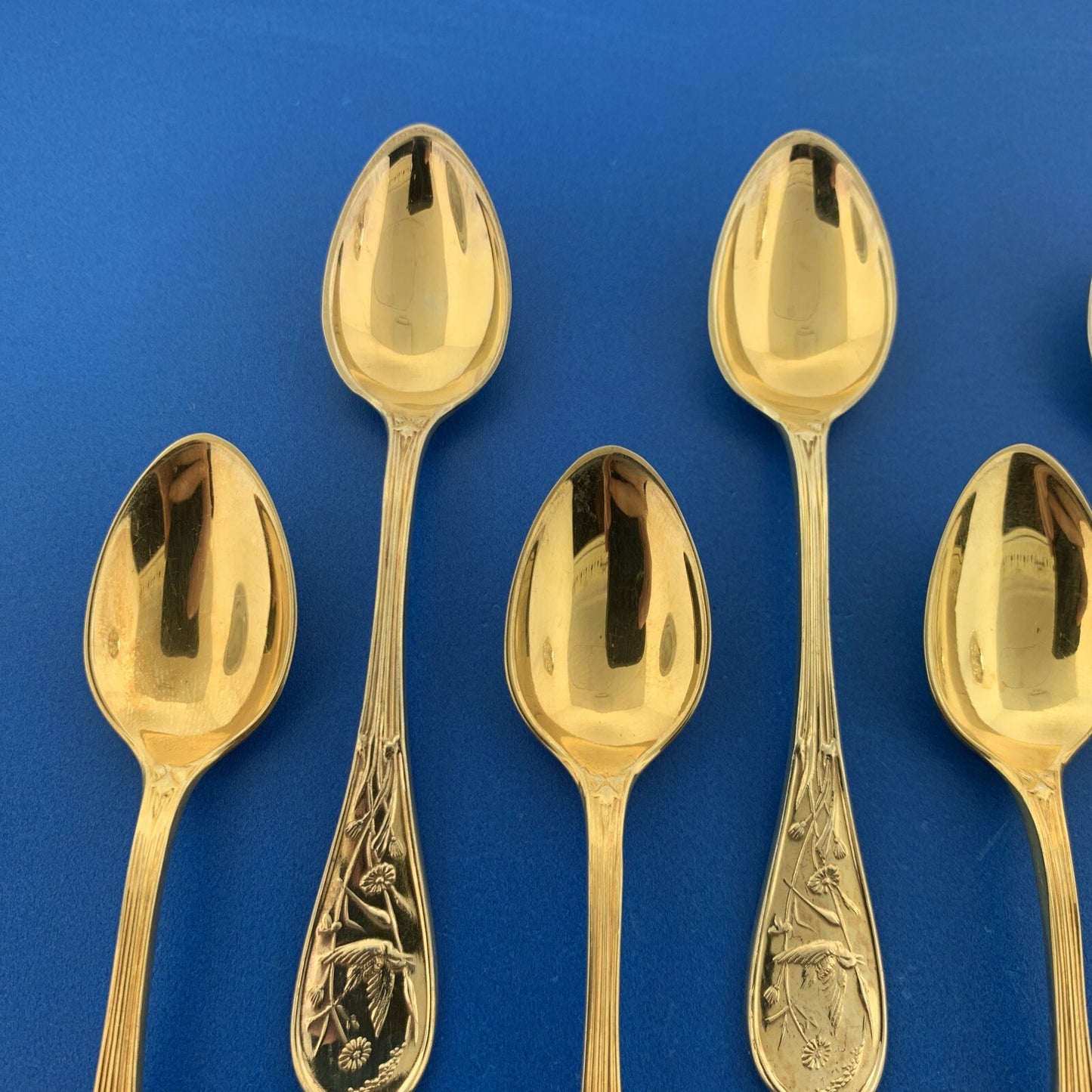 Tiffany & Co Vermeil Gold Washed Sterling Silver 925 Audubon Demitasse Spoon