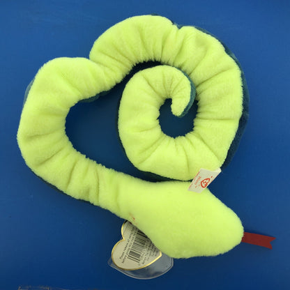 1997 TY Beanie Baby Hissy The Snake DOB 04-04-97 Mint Condition - 4185 Retired