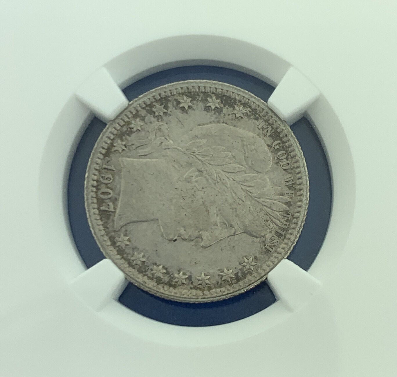 1907 O New Orleans 25c Barber Quarter 90% Silver Au Details NGC Cleaned Coin