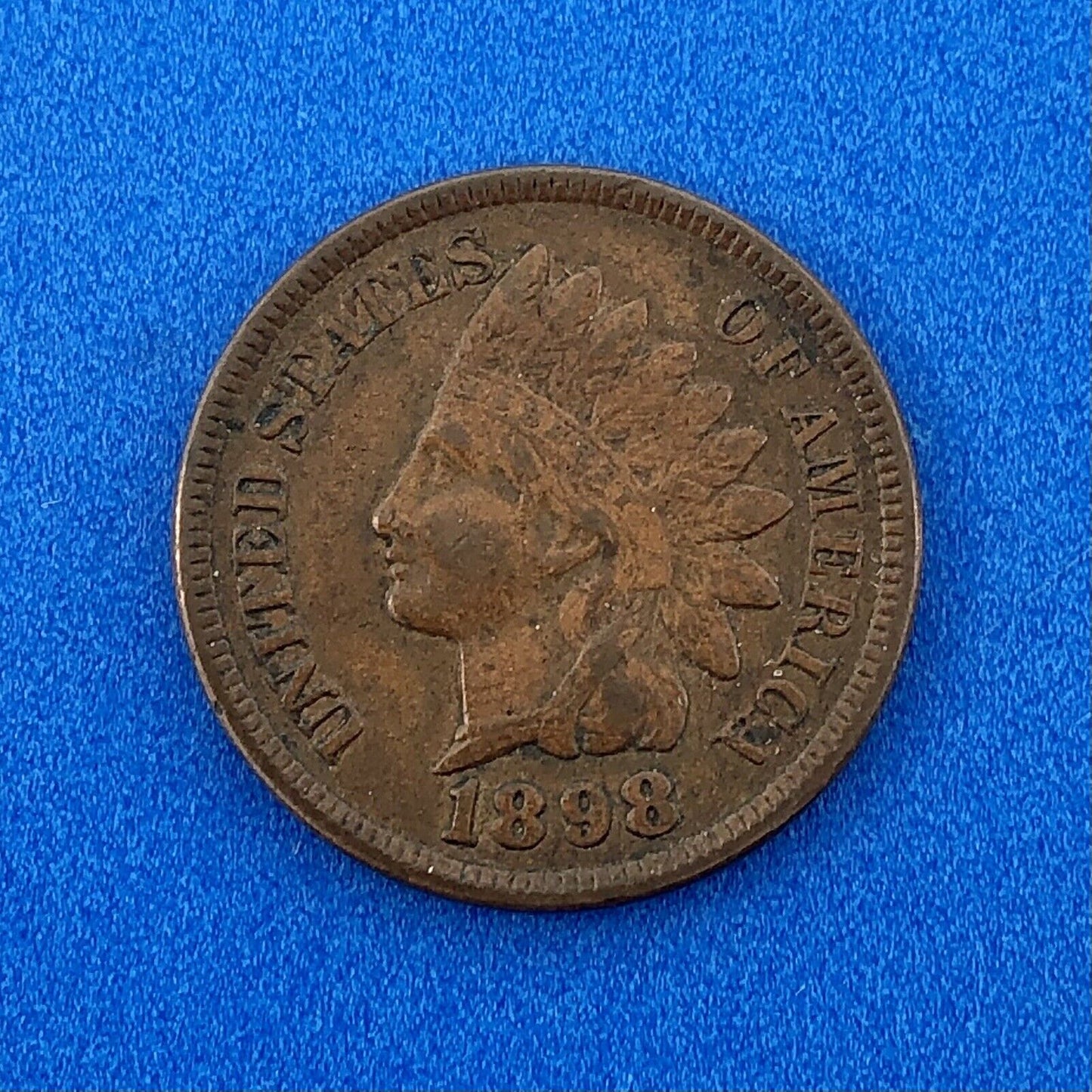 1898 P Indian Head One Cent Penny Type 3 Bronze Better Key Philadelphia Coin