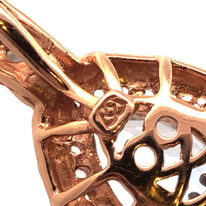 Designer 14K Yellow Gold Pear Aquamarine Smoky Quartz White Topaz Pendant