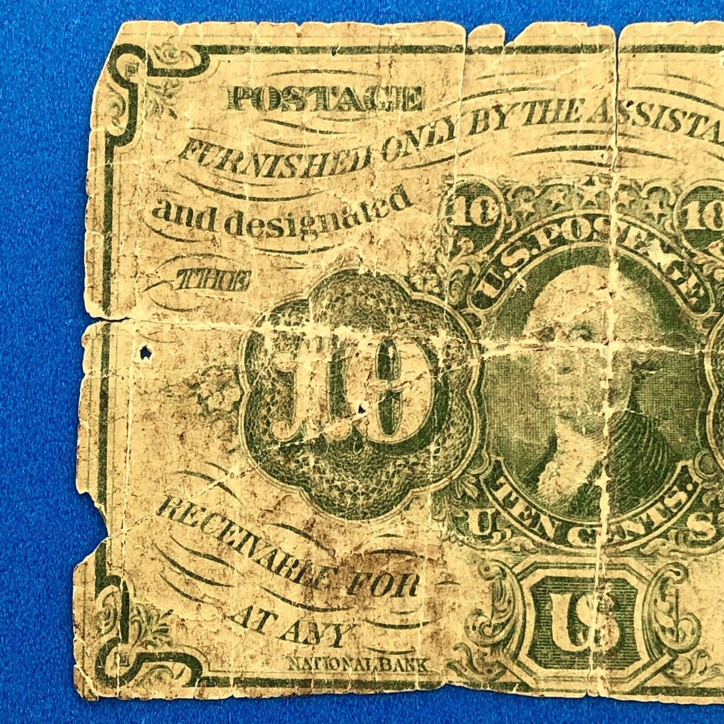 1862 1st Issue 10 Cents Postage Fractional Currency Civil War Note Fr. 1240