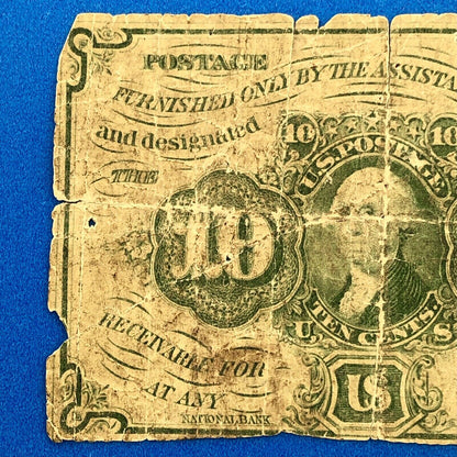 1862 1st Issue 10 Cents Postage Fractional Currency Civil War Note Fr. 1240