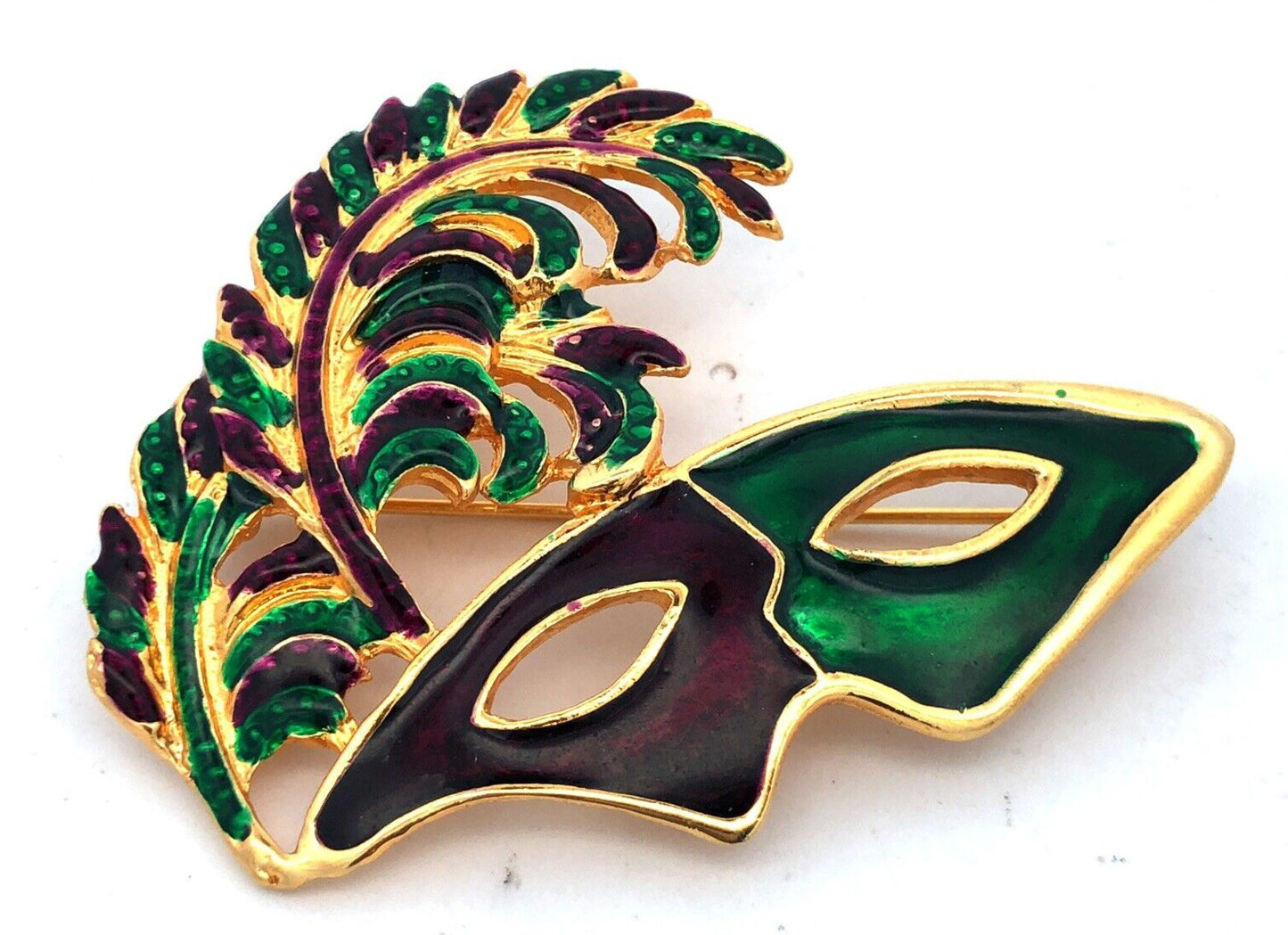 Fabulous Mardi Gras & Louisiana Gold Tone Rhinestone 7 Piece Jewelry Lot