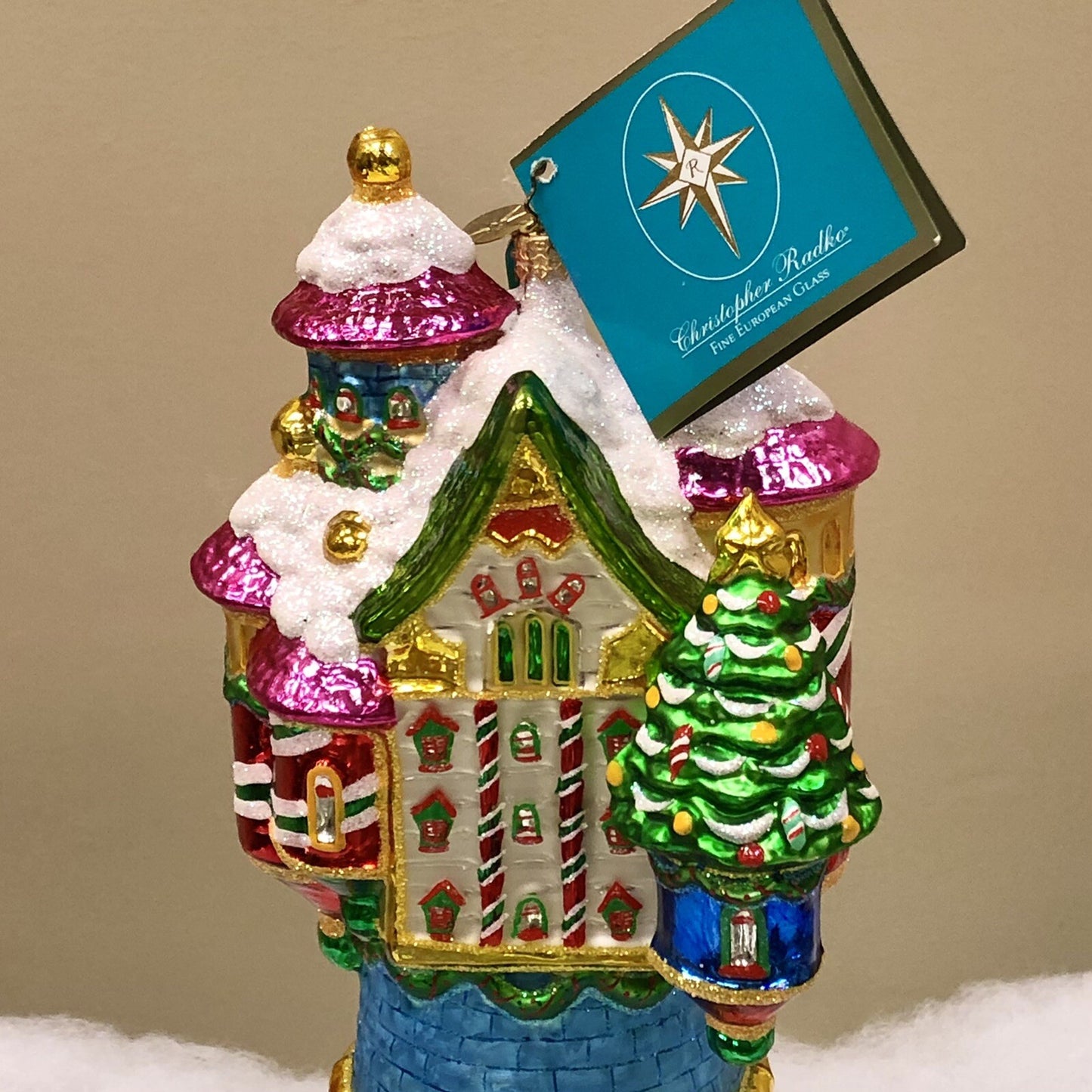 2005 Christopher Radko Hand Blown Glass North Pole Palace Ornament NIB Retired