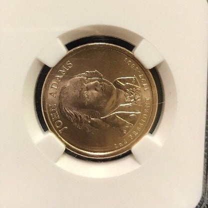 2007 P John Adams Presidential Dollar $1 NGC MS65 First Day of Issue