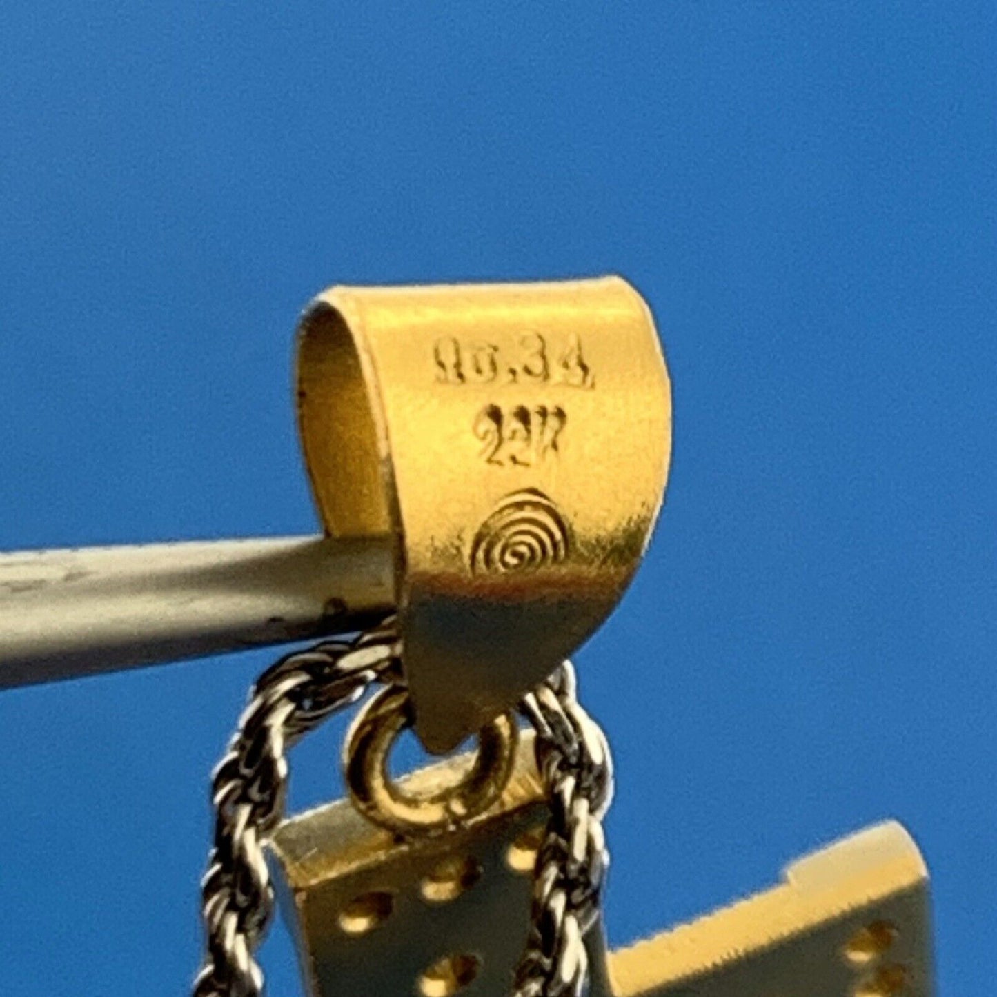 Designer 22K Yellow White Gold Diamond Cross Pendant