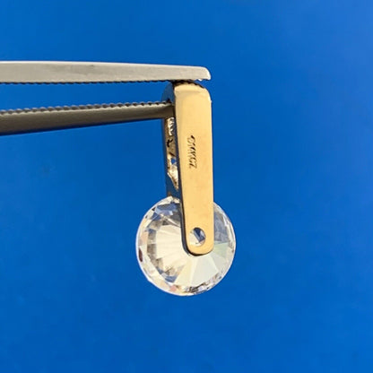 Designer 14K Yellow Gold Cubic Zirconia CZ W/Accents Statement Drop Pendant