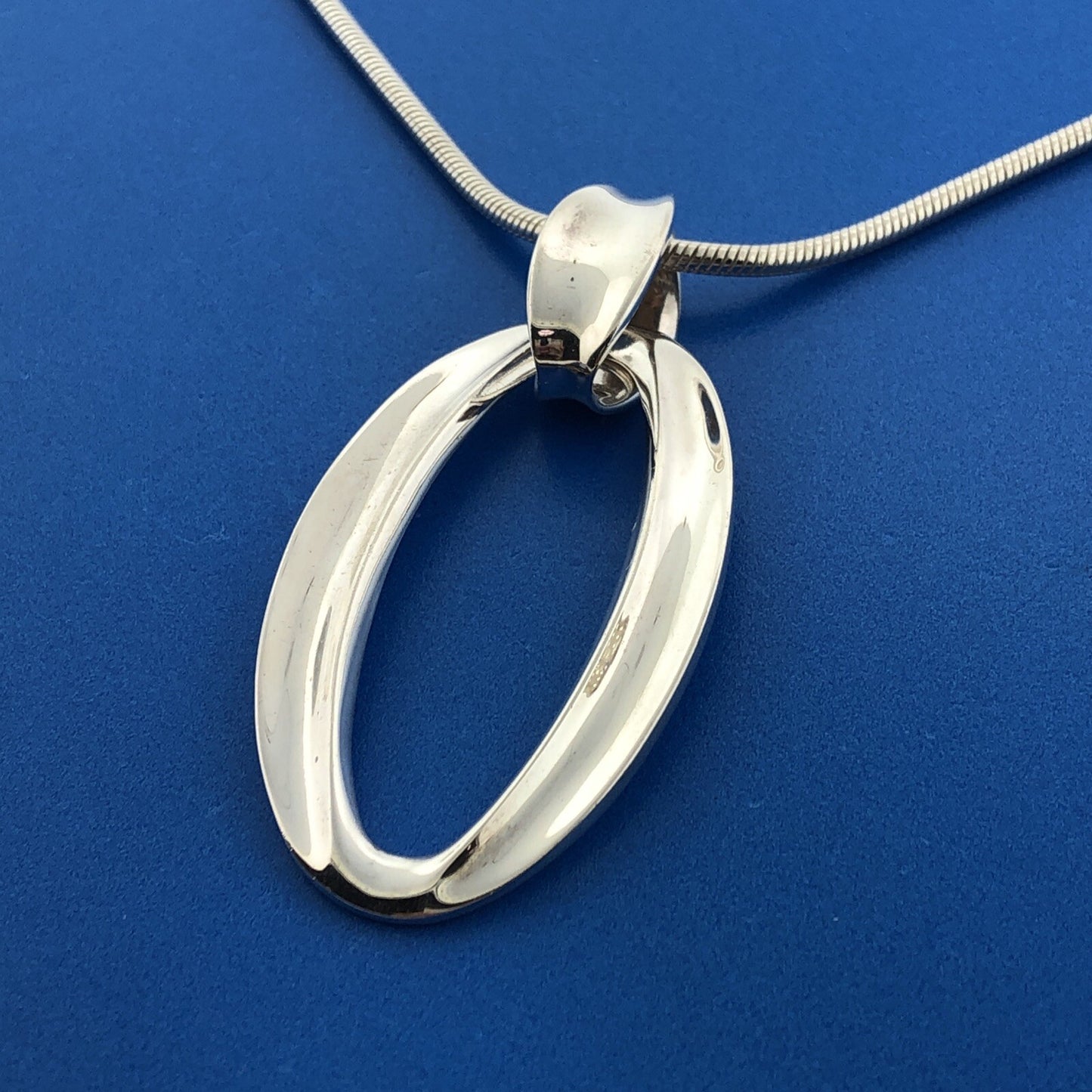 Designer RLM Studio Sterling Silver 925 Open Oval Snake Link 20" Necklace