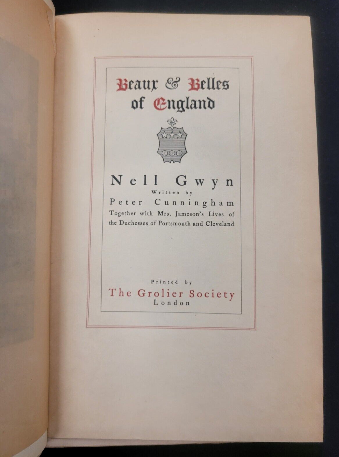 Beaux and Belles of England: Nell Gwyn by Peter Cunningham 1900 Deluxe Edition