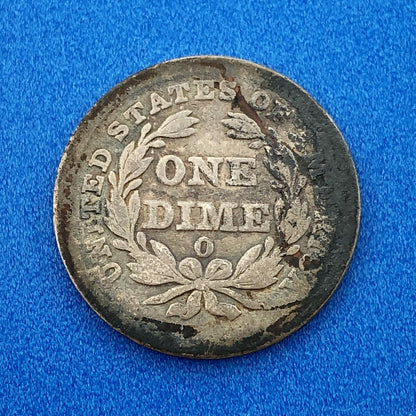 1838 O Seated Liberty Silver Dime No Stars Type 1 Better Key New Orleans Coin