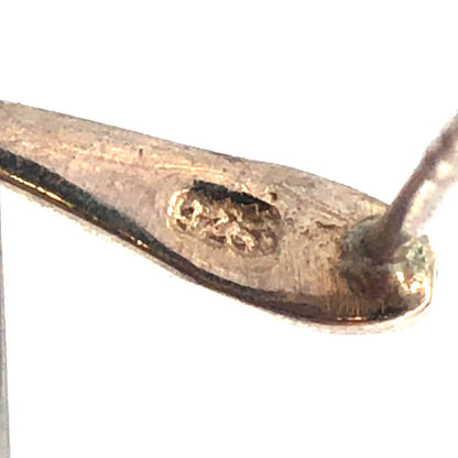 Vintage 925 Sterling Silver Fork Spoon Utensils Cookware Drop Stud Earrings