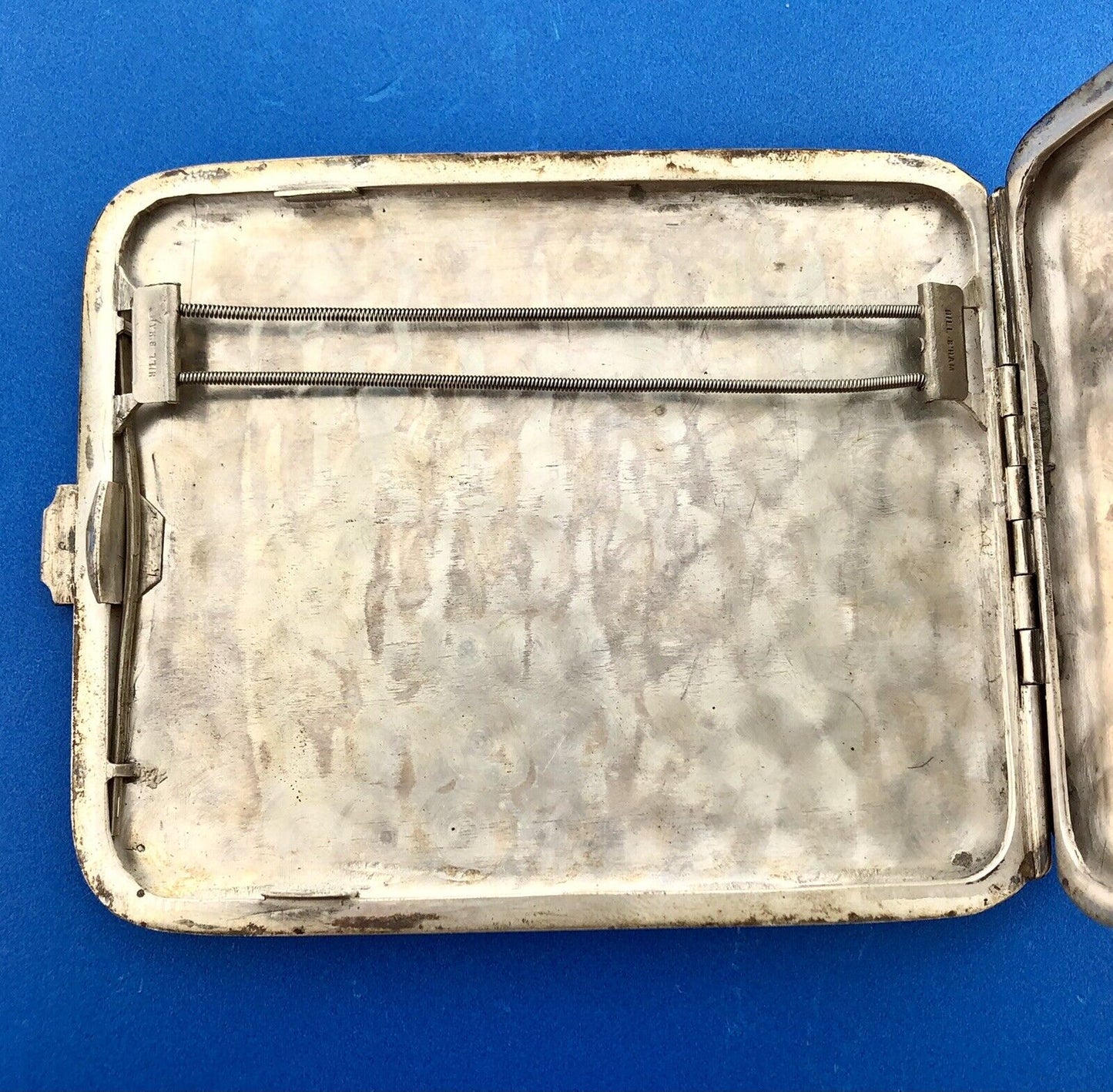 Hill B'ham 925 Sterling Silver Damascene Cigarette Card Money Case Coty Wallet