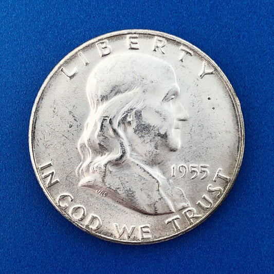 1955 P Franklin Silver Half Dollar Better Key Rare Philadelphia Mint Coin