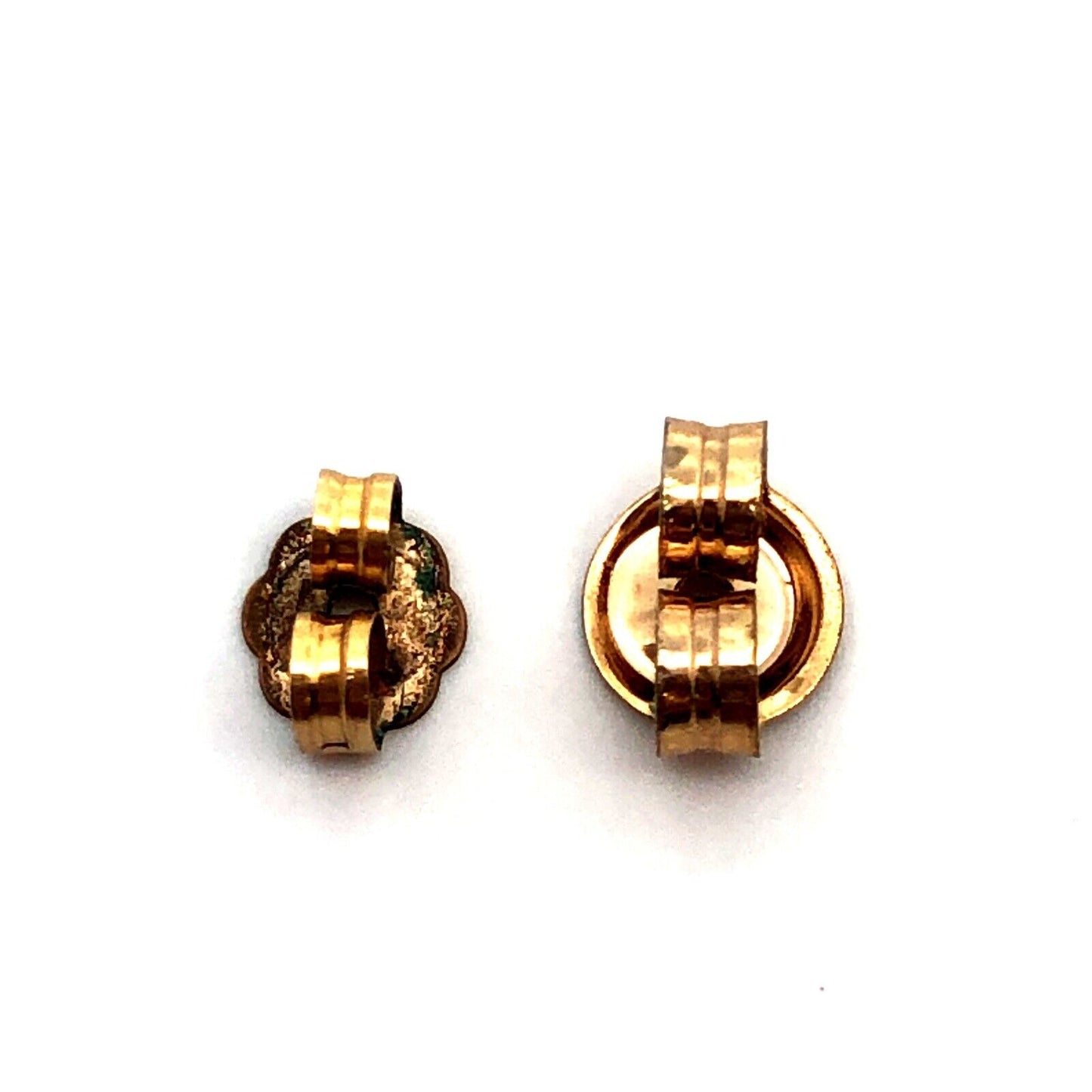 Estate 14K Yellow Gold Ribbon Bow  Stud Earrings