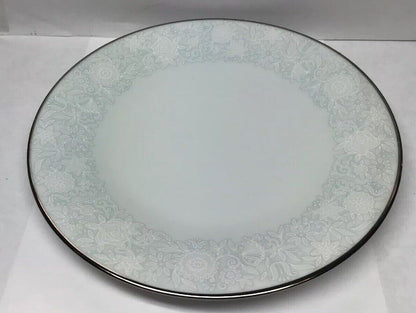 Retired Noritake Ravel Pattern White Flowers w/Blue Silver Bread/Butter Plate