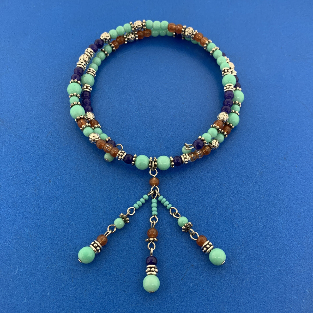 Sterling Silver 925 Turquoise Lapis Lazuli Carnelian Bead Bracelet Necklace