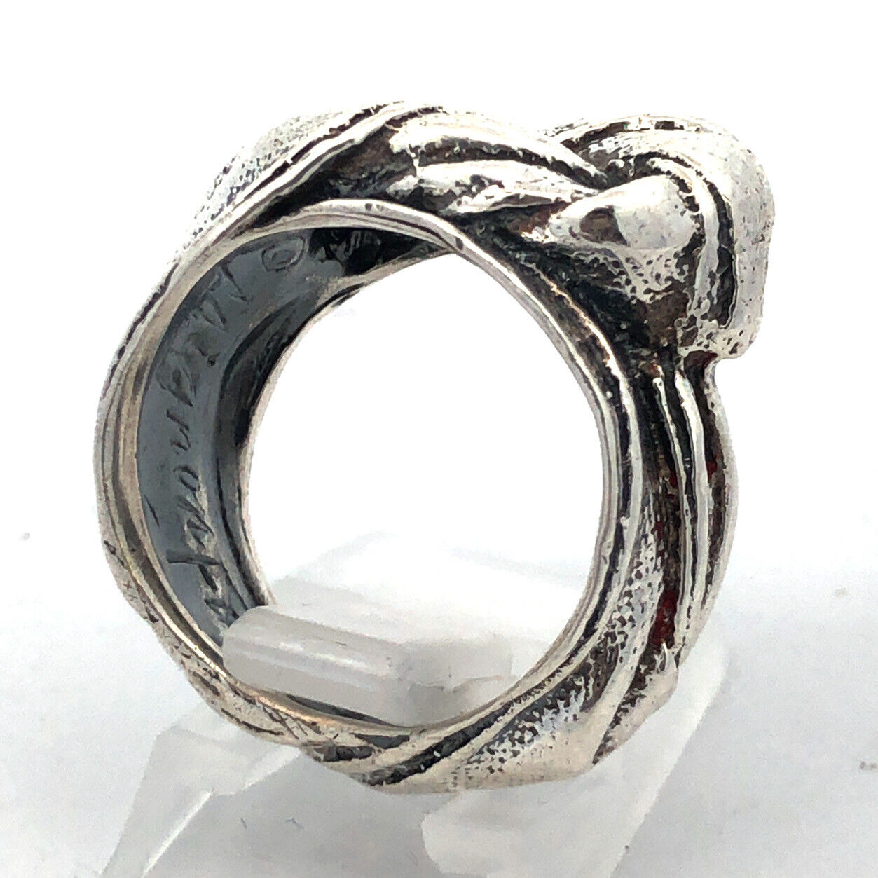 Designer Mignon Faget 925 Sterling Silver Knots & Bows Collection Wide Knot Ring