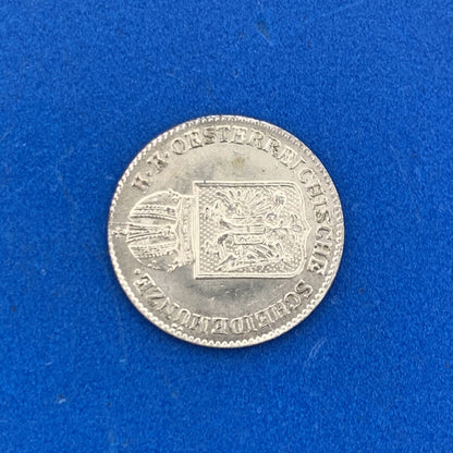 1849 A Austria Billon Silver .4375 Fine 6 Kreuzer Franz Joseph 1 Uncirculated