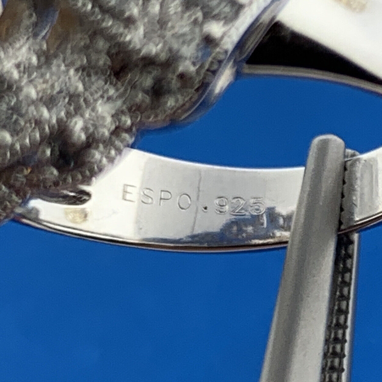 Designer Joe Esposito ESPO Sterling Silver Orange Cubic Zirconia Statement Ring