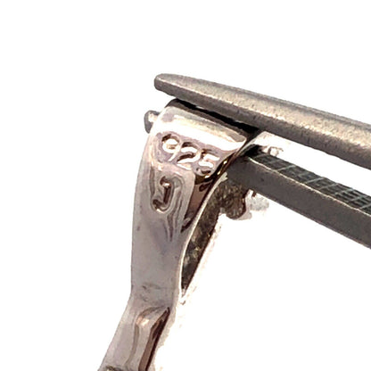 Designer J 925 Sterling Silver Round Cubic Zirconia CZ Trio Graduated Pendant